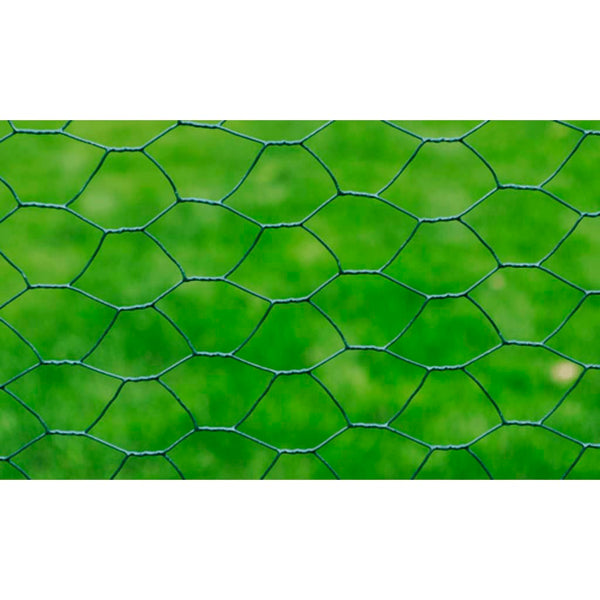 vidaXL PVC Coated Wire Mesh Fence 25x0.5 m Green