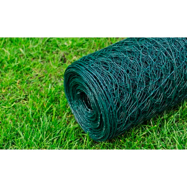 vidaXL PVC Coated Wire Mesh Fence 25x0.5 m Green