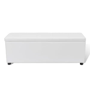 vidaXL Storage Bench White 118x44x44 cm