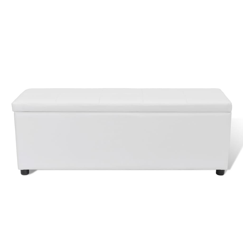 vidaXL Storage Bench White 118x44x44 cm