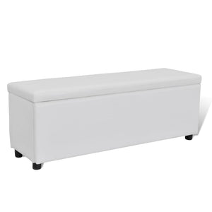 vidaXL Storage Bench White 118x44x44 cm