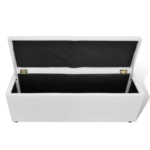 vidaXL Storage Bench White 118x44x44 cm