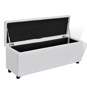 vidaXL Storage Bench White 118x44x44 cm