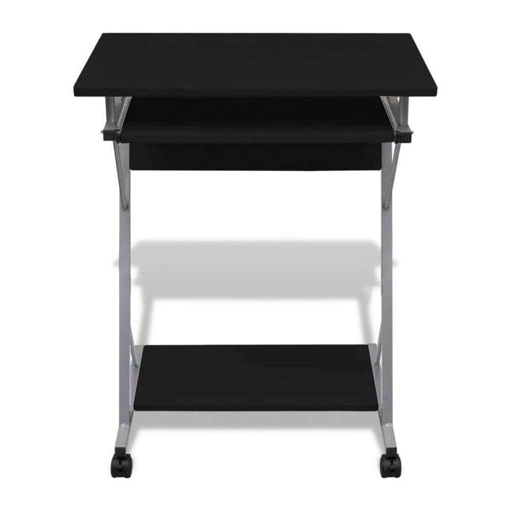 Computer Desk, Computer Cart, PC Table, Office Desk, Laptop, Casters, Black