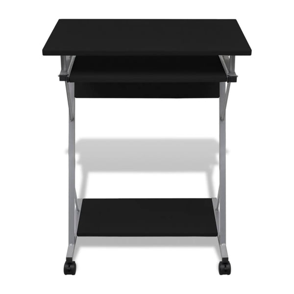 Computer Desk, Computer Cart, PC Table, Office Desk, Laptop, Casters, Black