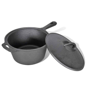 9-piece set in a wooden box, saucepan set, pots, frying pan