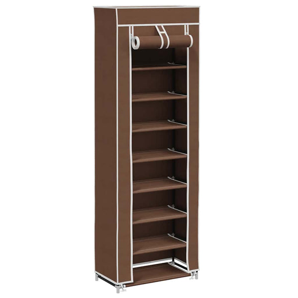 Shoe Cabinet Shoe Rack 8 Tiers 57 x 29 x 162 cm Brown
