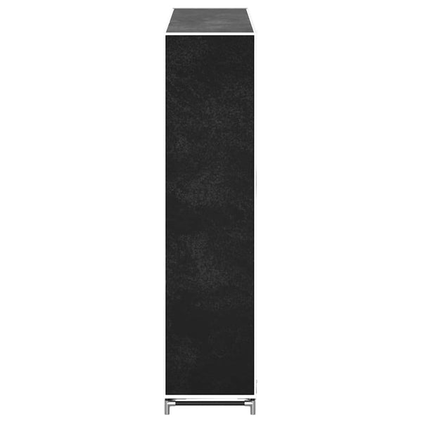 vidaXL Fabric Shoe Rack with Cover 115 x 28 x 110 cm Black