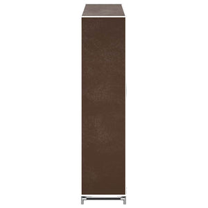 vidaXL Fabric Shoe Cabinet with Cover 115 x 28 x 110 cm Brown