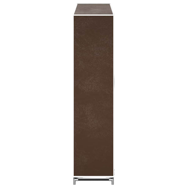 vidaXL Fabric Shoe Cabinet with Cover 115 x 28 x 110 cm Brown