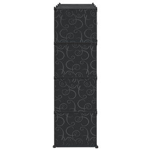 vidaXL Modular Wardrobe with 9 Compartments 109x36.5x143cm Black and White