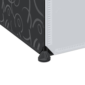 vidaXL Modular Wardrobe with 9 Compartments 109x36.5x143cm Black and White