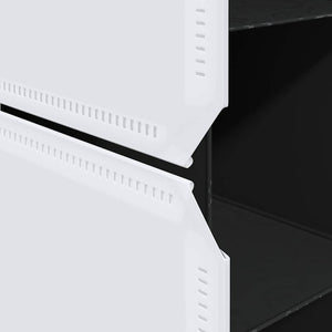 vidaXL Modular Wardrobe with 9 Compartments 109x36.5x143cm Black and White