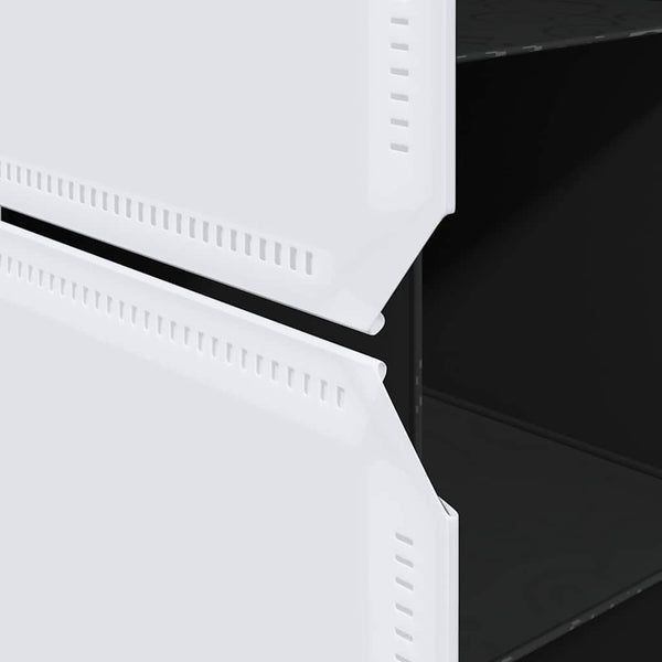 vidaXL Modular Wardrobe with 9 Compartments 109x36.5x143cm Black and White