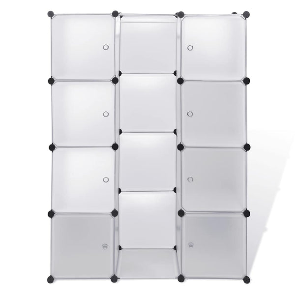 vidaXL Modular Cabinet with 9 Compartments 109x36.5x143 cm White