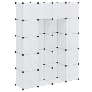 vidaXL Modular Cabinet with 14 Compartments White 37x146x180.5 cm