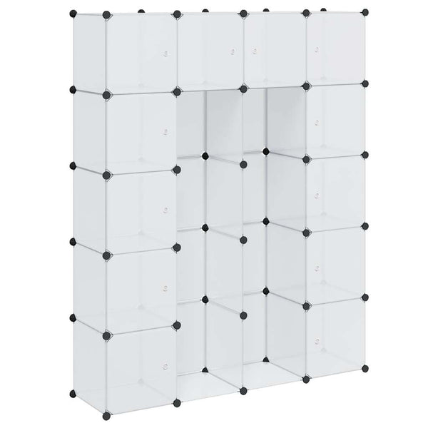 vidaXL Modular Cabinet with 14 Compartments White 37x146x180.5 cm