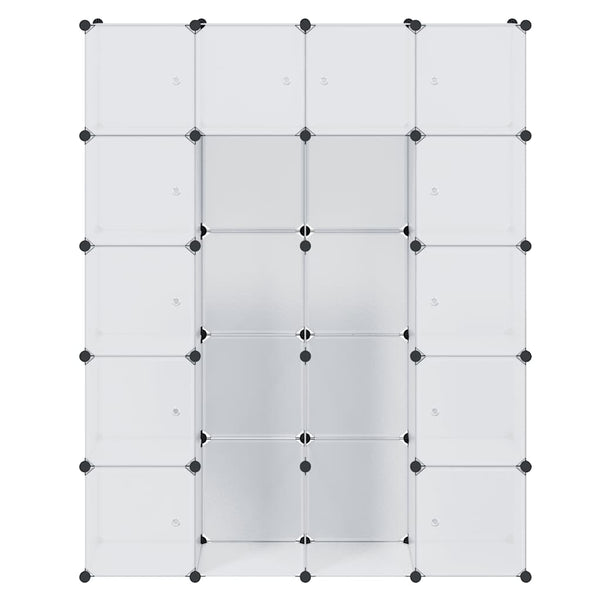 vidaXL Modular Cabinet with 14 Compartments White 37x146x180.5 cm