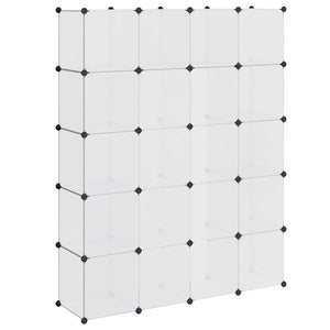 vidaXL Modular Cabinet with 14 Compartments White 37x146x180.5 cm