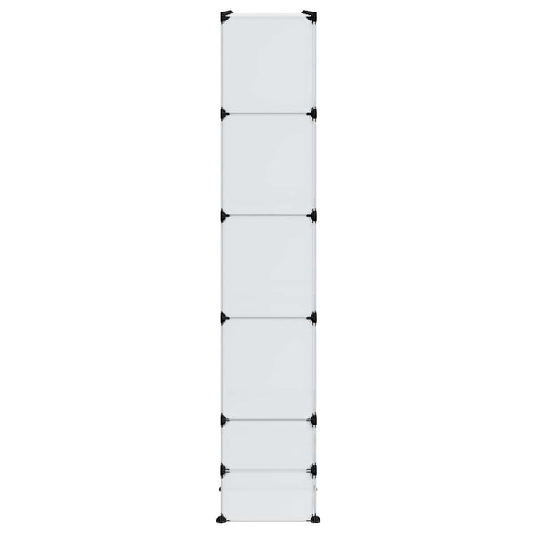 vidaXL Modular Wardrobe with 18 Compartments White 37x146x180.5 cm