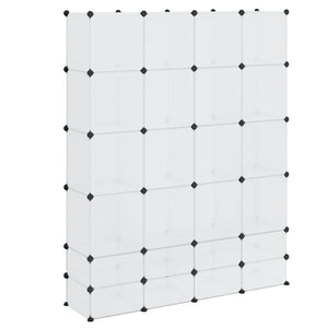 vidaXL Modular Wardrobe with 18 Compartments White 37x146x180.5 cm