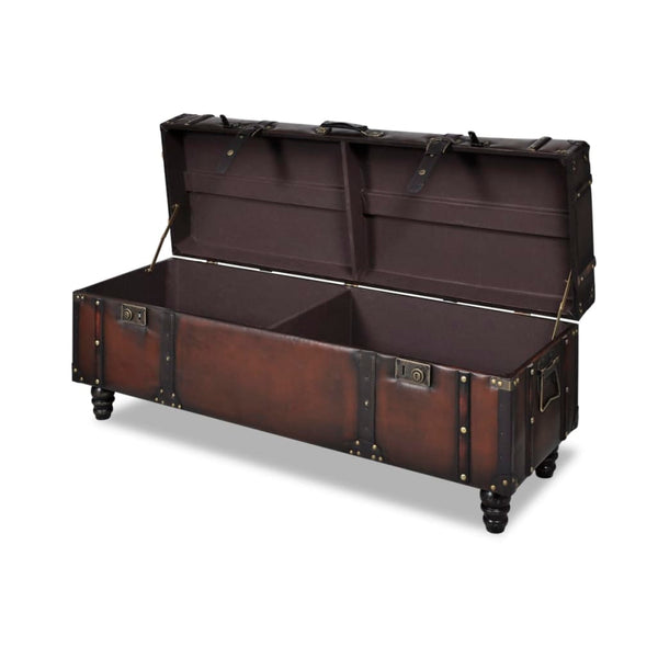 vidaXL Storage Trunk Set 3 pcs Brown