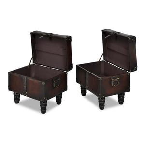 vidaXL Storage Trunk Set 3 pcs Brown