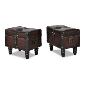 vidaXL Storage Trunk Set 3 pcs Brown