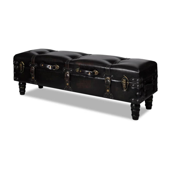 Bench Long Storage Chest Ottoman Storage Bench Brown