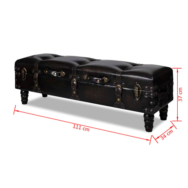 Bench Long Storage Chest Ottoman Storage Bench Brown