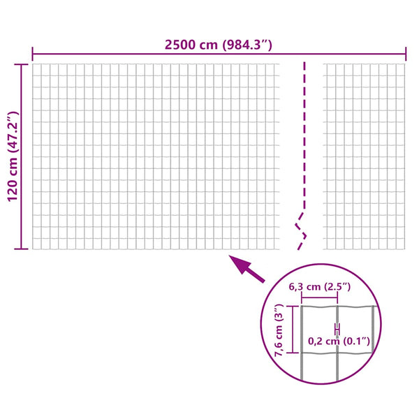 Garden fence lattice fence mesh 25x1.2m wire mesh