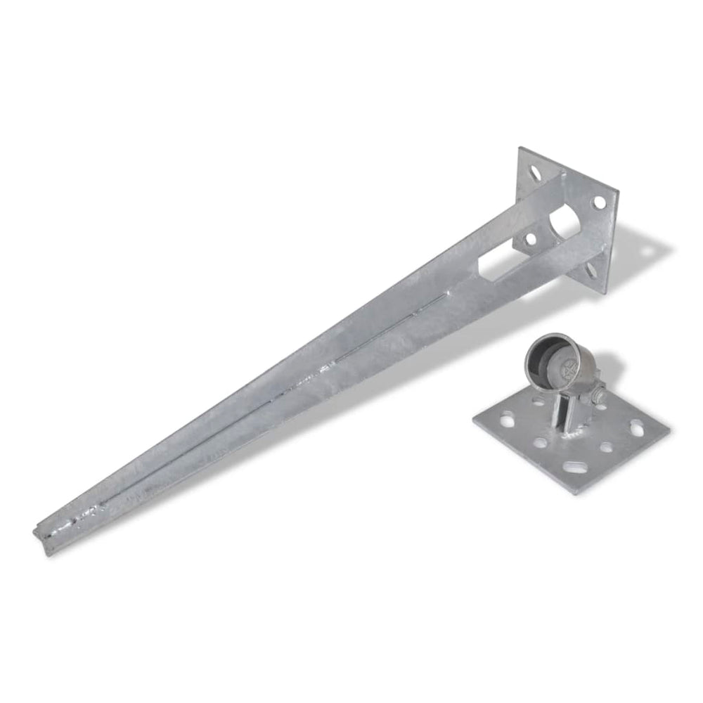 vidaXL Ground Anchor and Brace Plate 2 pcs. Steel