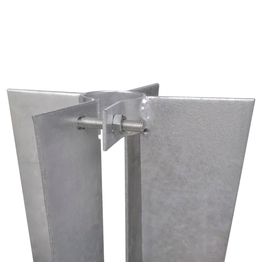 vidaXL Post Spikes for Fence Posts 2 pcs. Steel