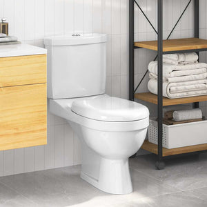 Toilet with cistern, white