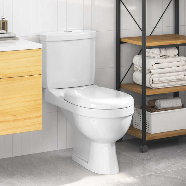 Toilet with cistern, white