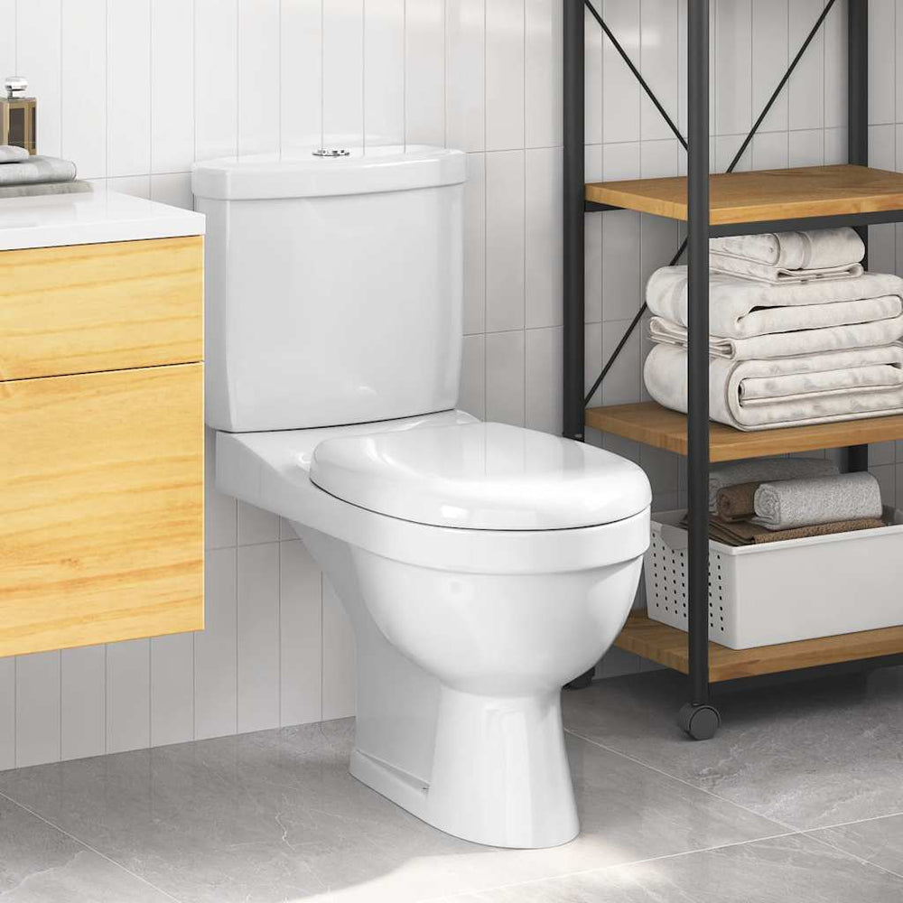 Toilet with cistern, white