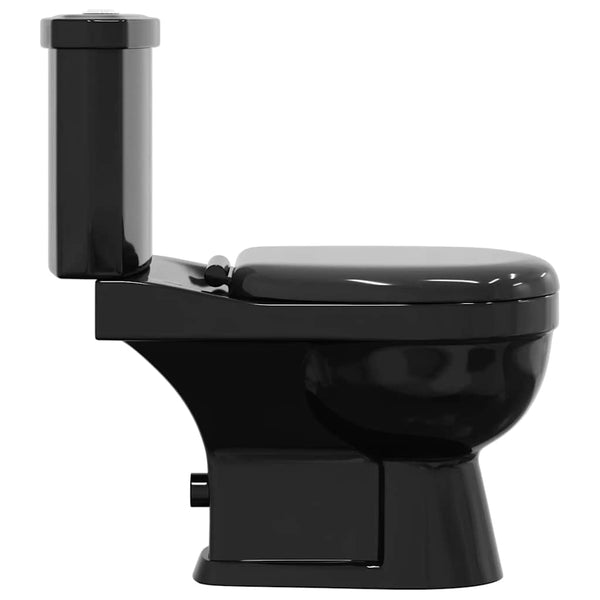 vidaXL Toilet with Cistern Black