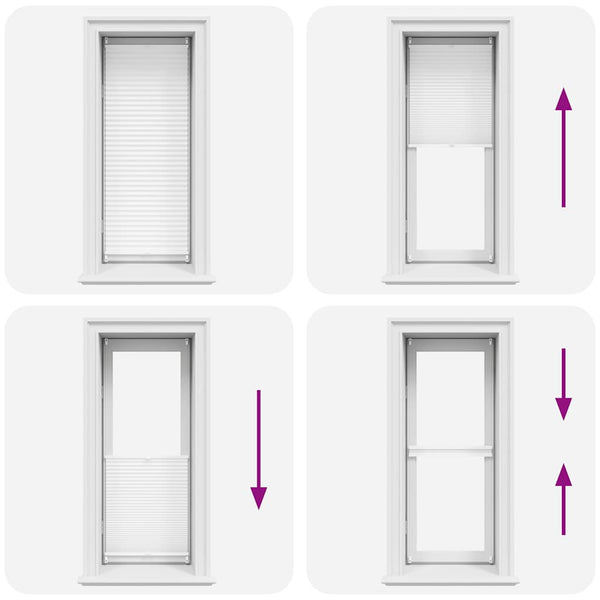 vidaXL Blackout Pleated Blind 40×100 cm White