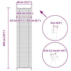 Pleated blind roller blind venetian blind pleated blind clamp 40x200cm white