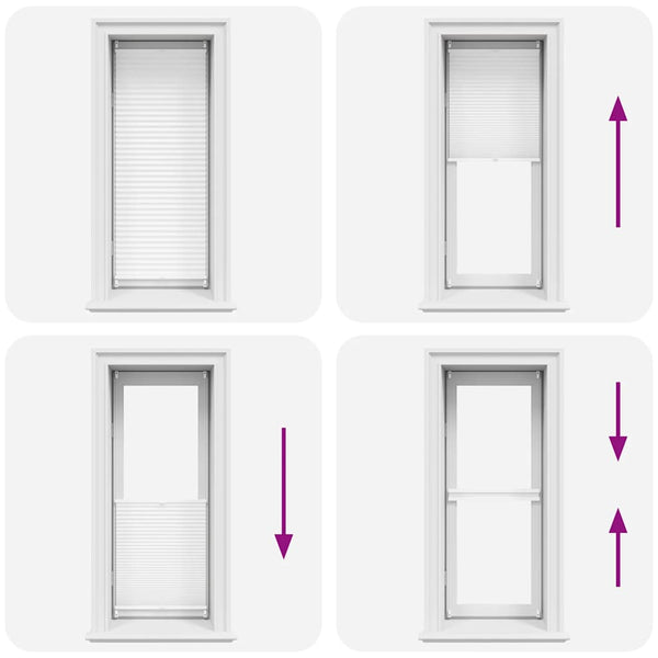 vidaXL Blackout Pleated Blind 60x100 cm White