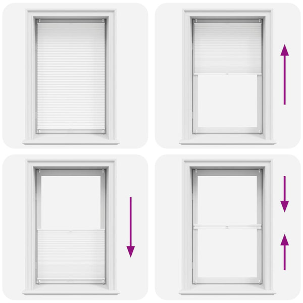 vidaXL Blackout Pleated Blind 70×125 cm White