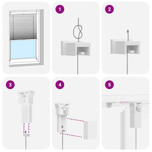vidaXL Blackout Pleated Blind 80x100 cm White