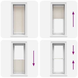 Pleated Blind Pleated Shade Pleated Roller Blind 50x100cm Cream