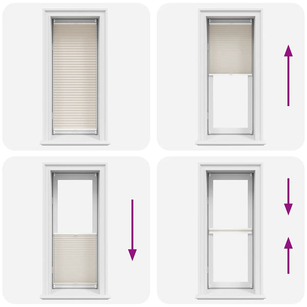 Pleated blind roller blind pleated blind 60x100cm Cream