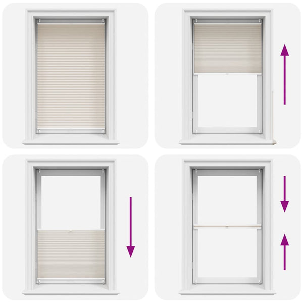 Pleated Blind Roller Blind Pleated Roller Blind 80x150cm Cream
