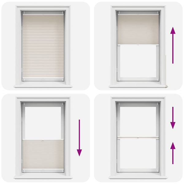 vidaXL Blackout Pleated Blind 90x100 cm Cream