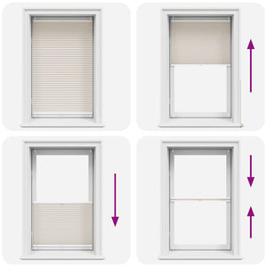 vidaXL Blackout Pleated Blind 90x100 cm Cream