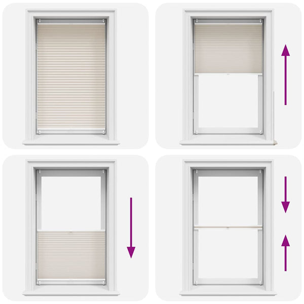 Pleated Blind Roller Blind Pleated Blind 90x150cm Cream
