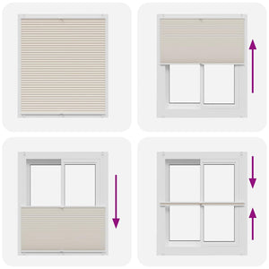 Pleated Blind Roller Blind Pleated Blind 100x150cm Cream