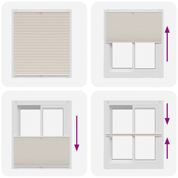 Pleated blind 110x100cm Cream